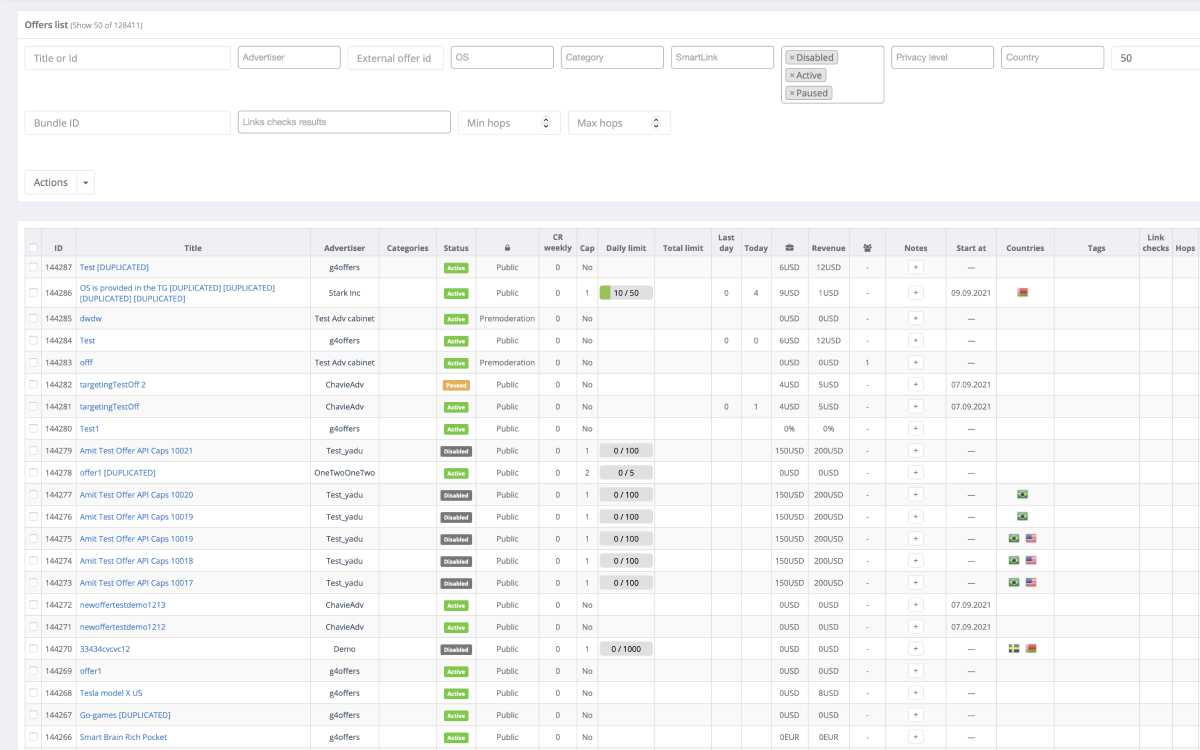 Affise inconsistent UI example 2