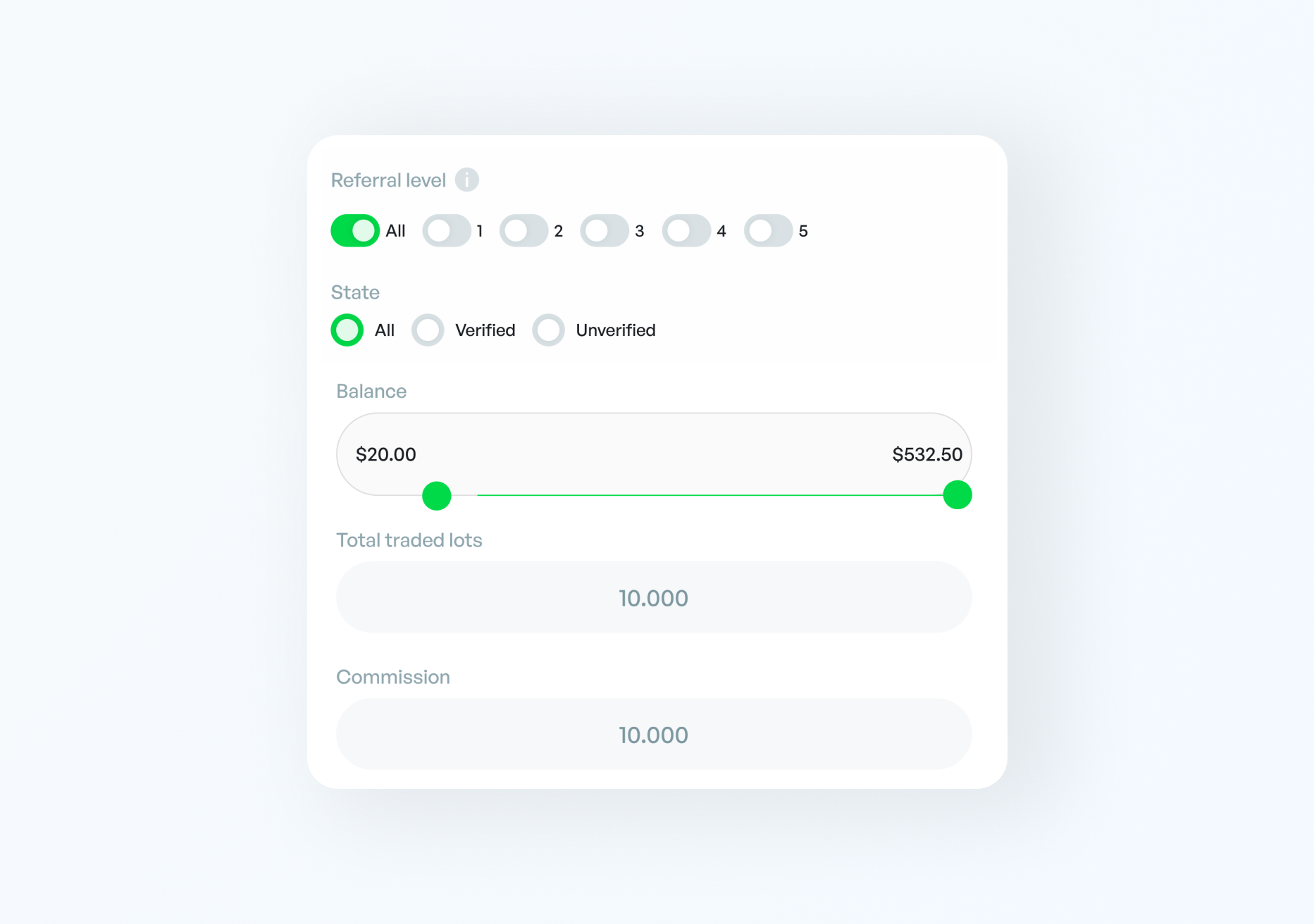 Amega client area screen 2