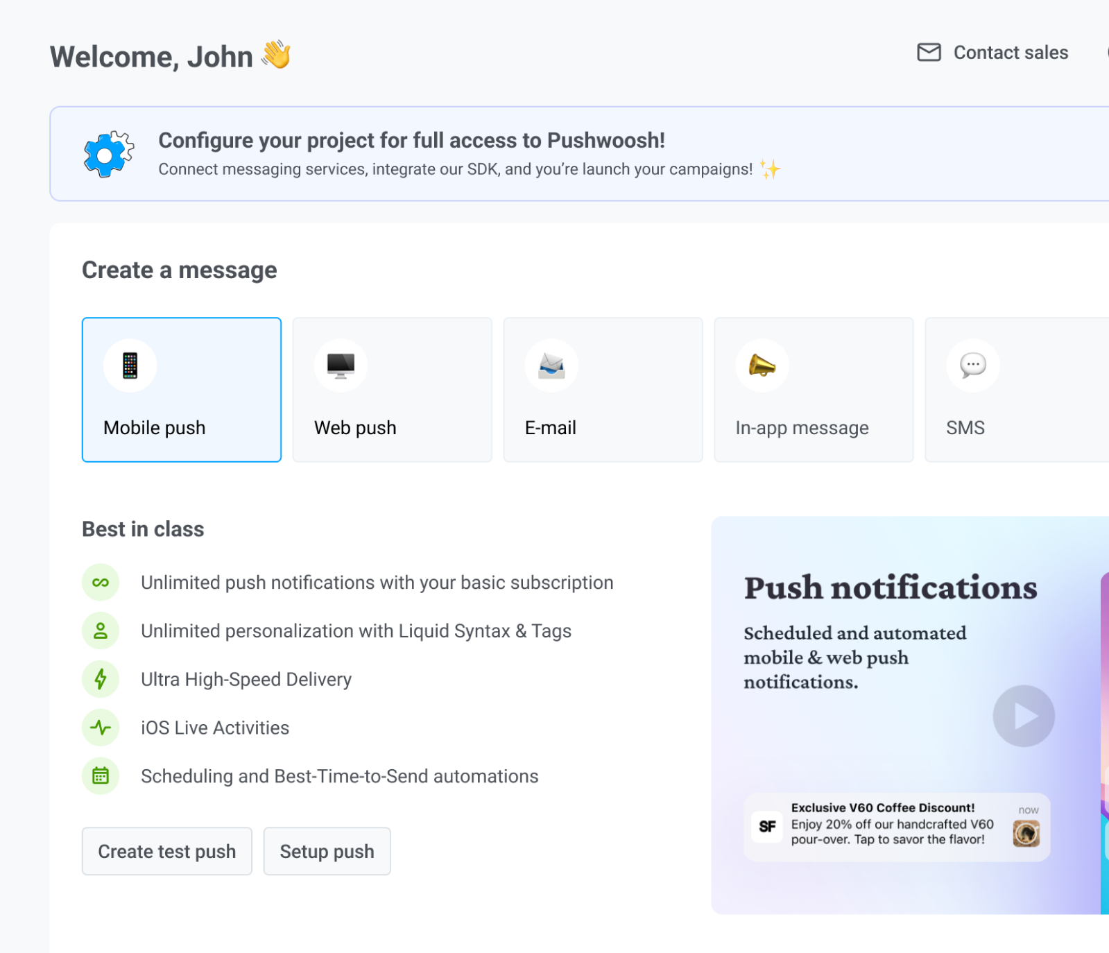 Marketing automation interface