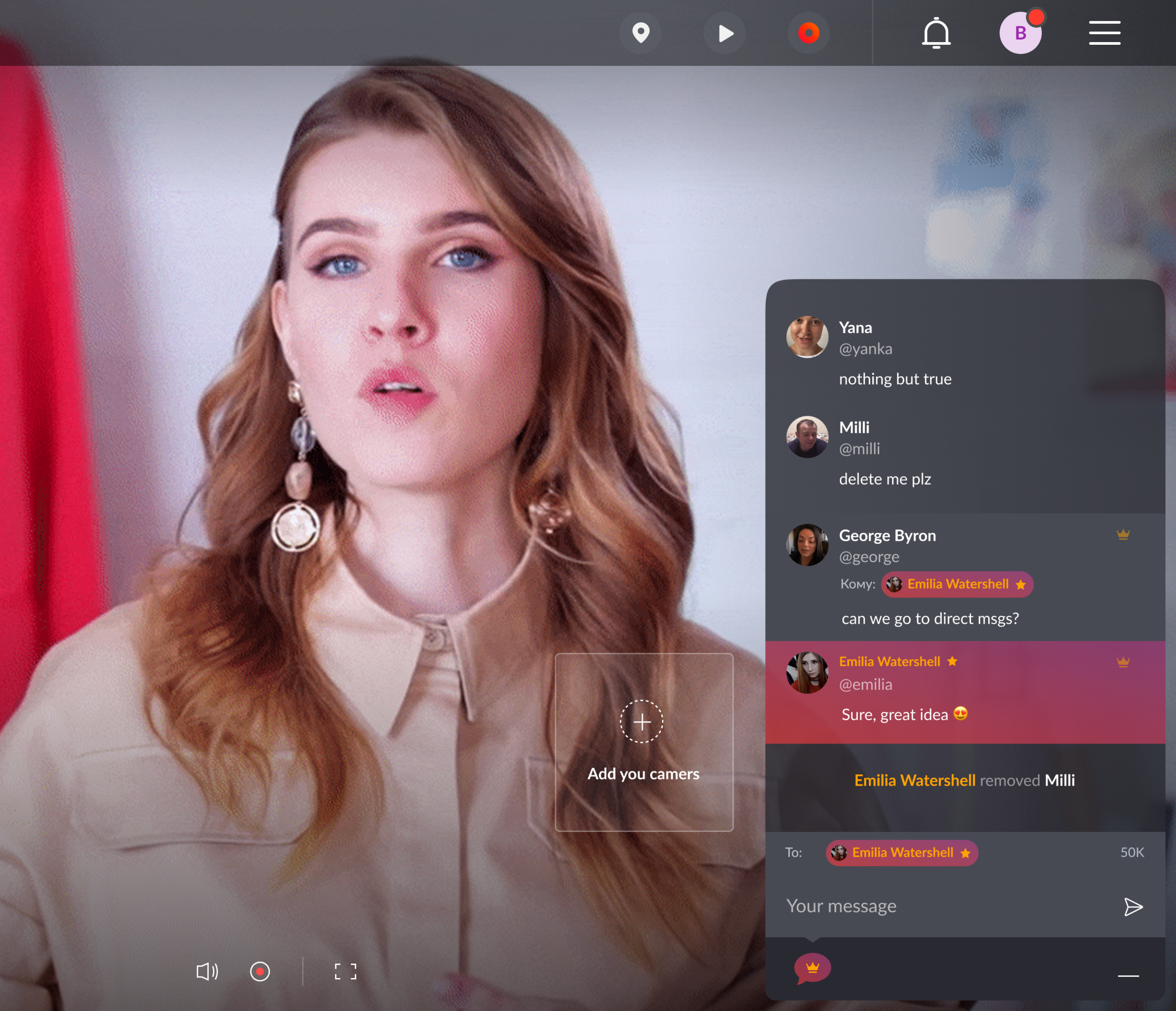 Video streaming platform interface