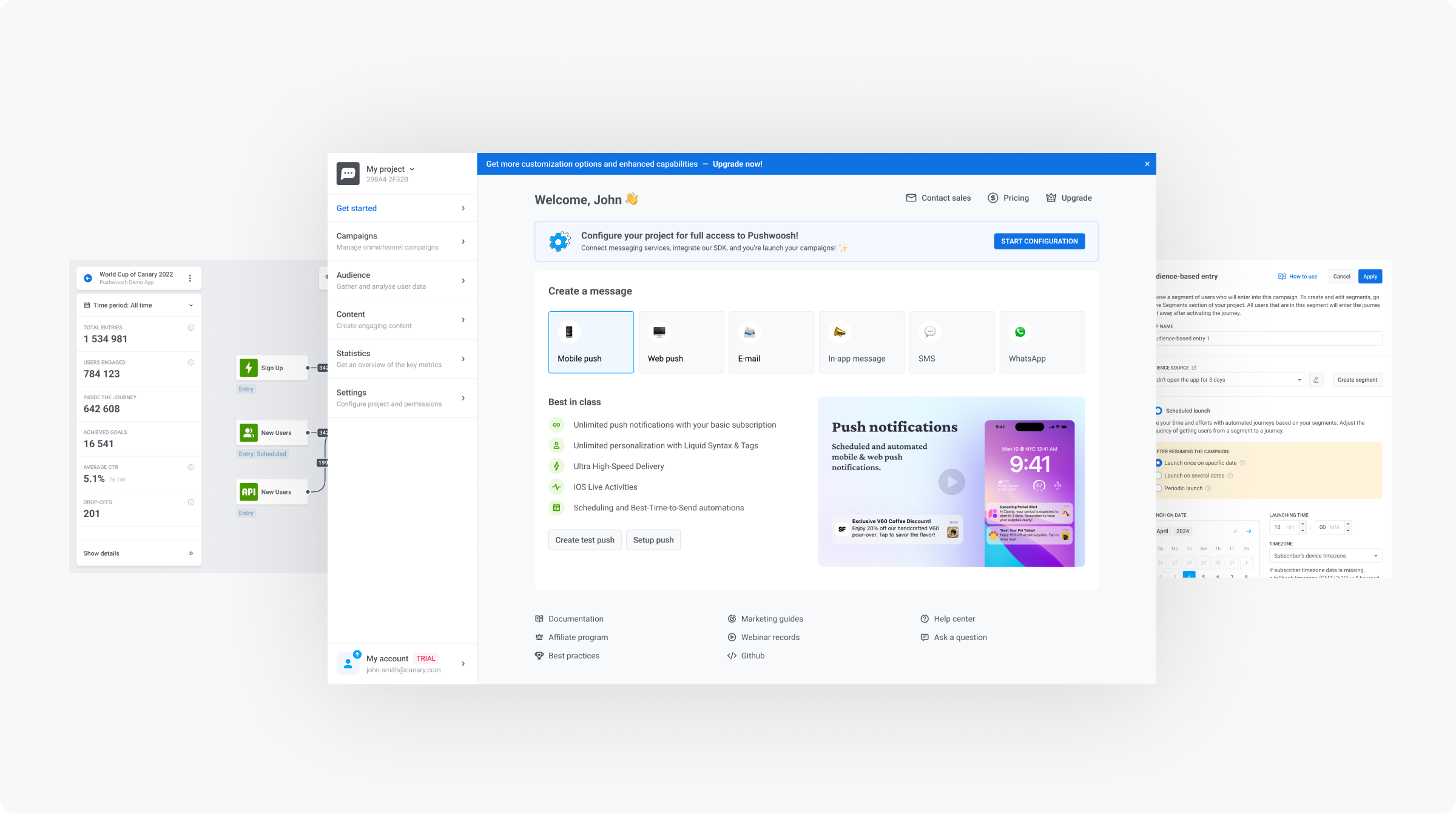 Pushwoosh product interface