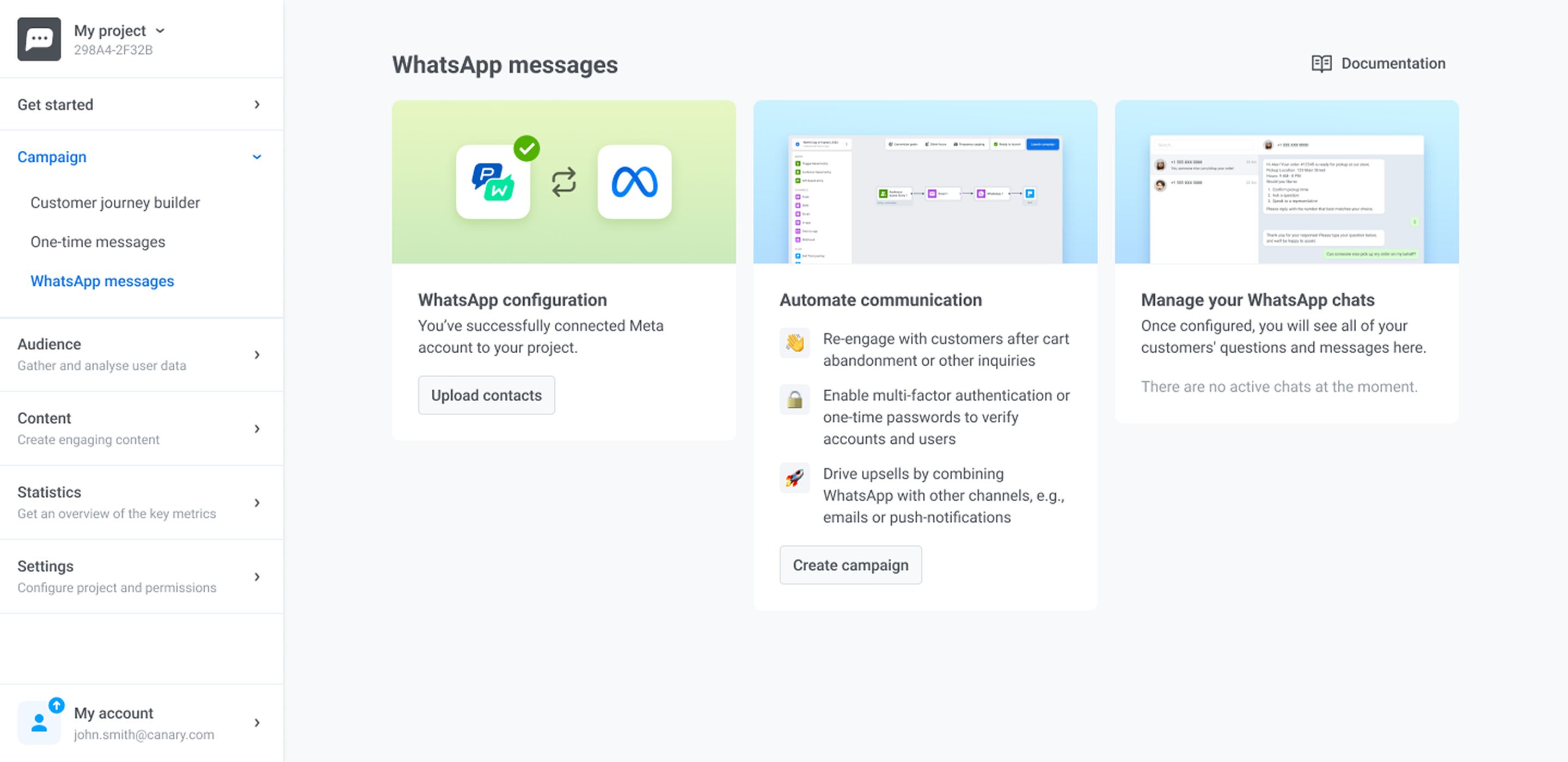 Pushwoosh campaign builder and automation flow overview