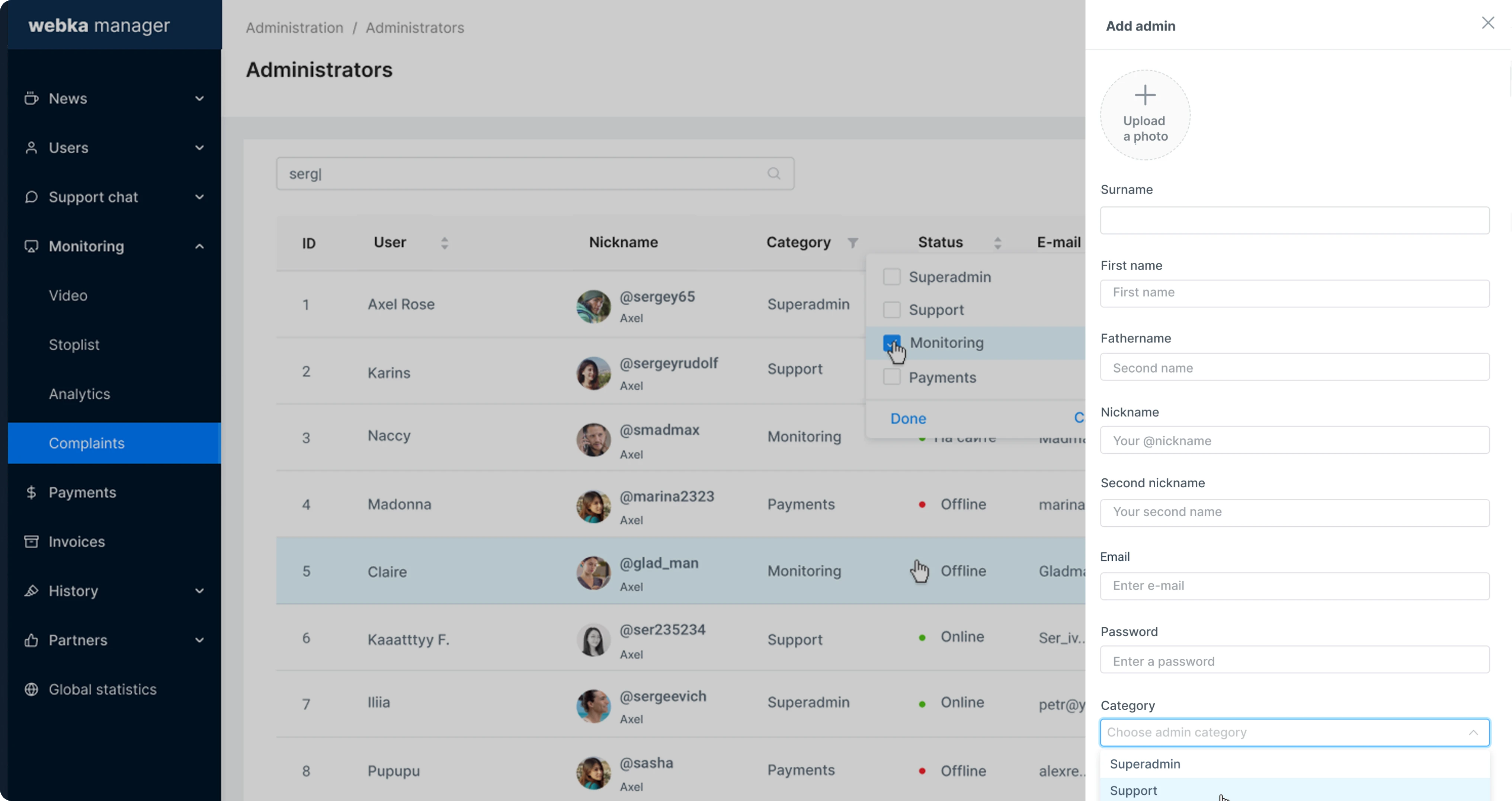 Webka content review